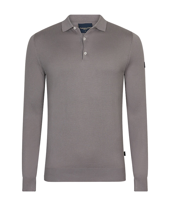 Heren polo grijs