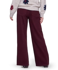 Wide dames jeans bordeaux