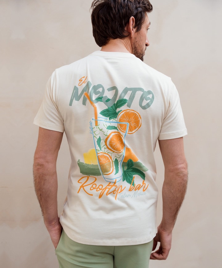 Heren T-shirt ecru