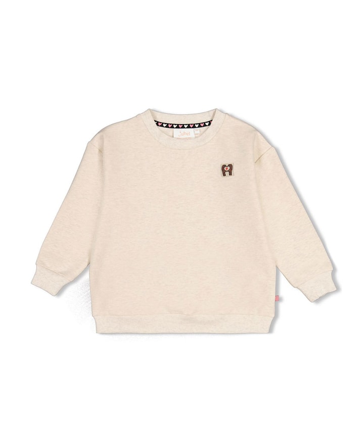 Meisjes sweater ecru