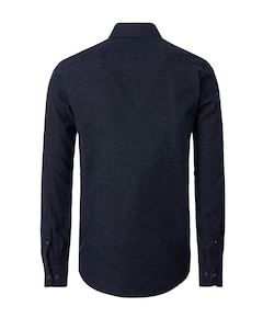 Heren overhemd lange mouw blauw