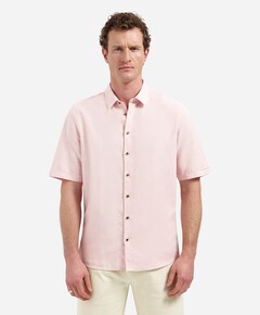 Heren overhemd korte mouw roze