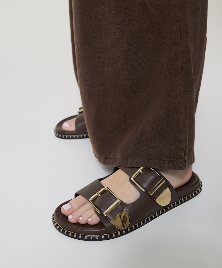 dames slippers bruin