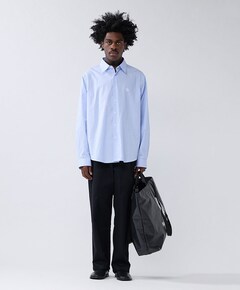 Heren overhemd lange mouw blauw