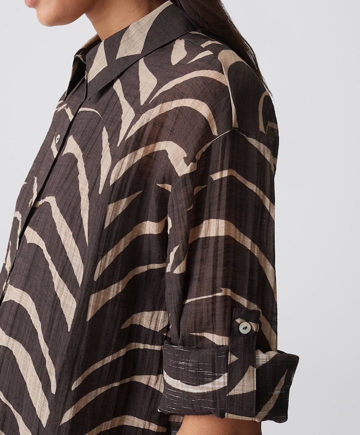 Dames blouse bruin