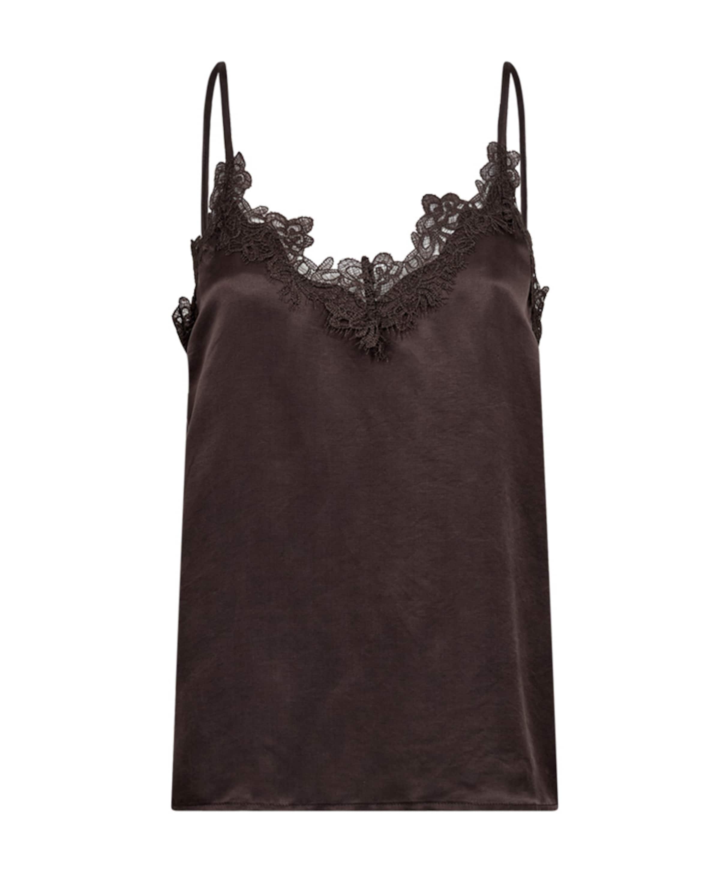 Dames top bruin