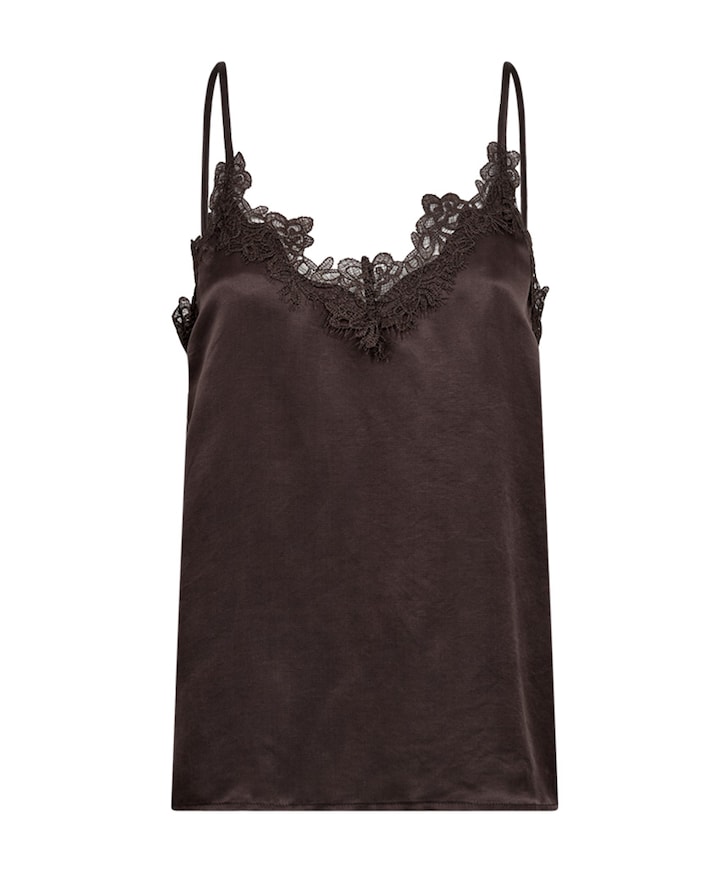 Dames top bruin