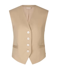 Dames gilet beige