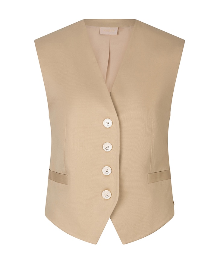 Dames gilet beige