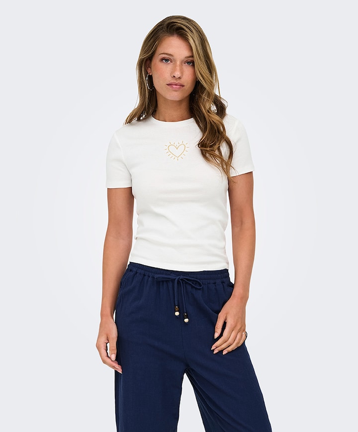 Dames T-shirt ecru