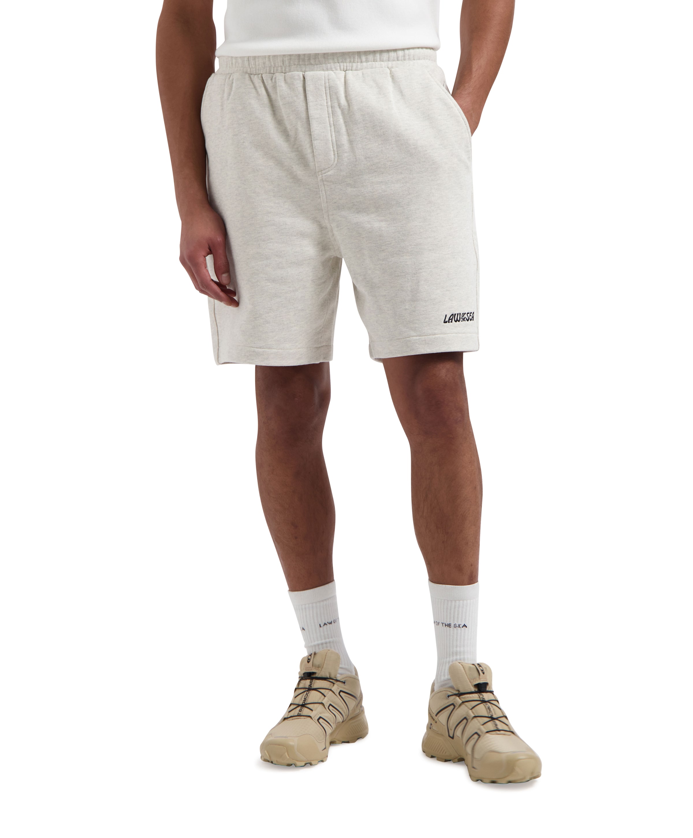 STARRY SWEAT SHORTS heren korte broek wit