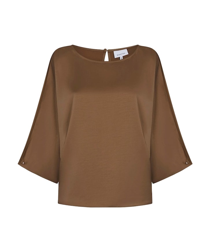 Dames blouse bruin