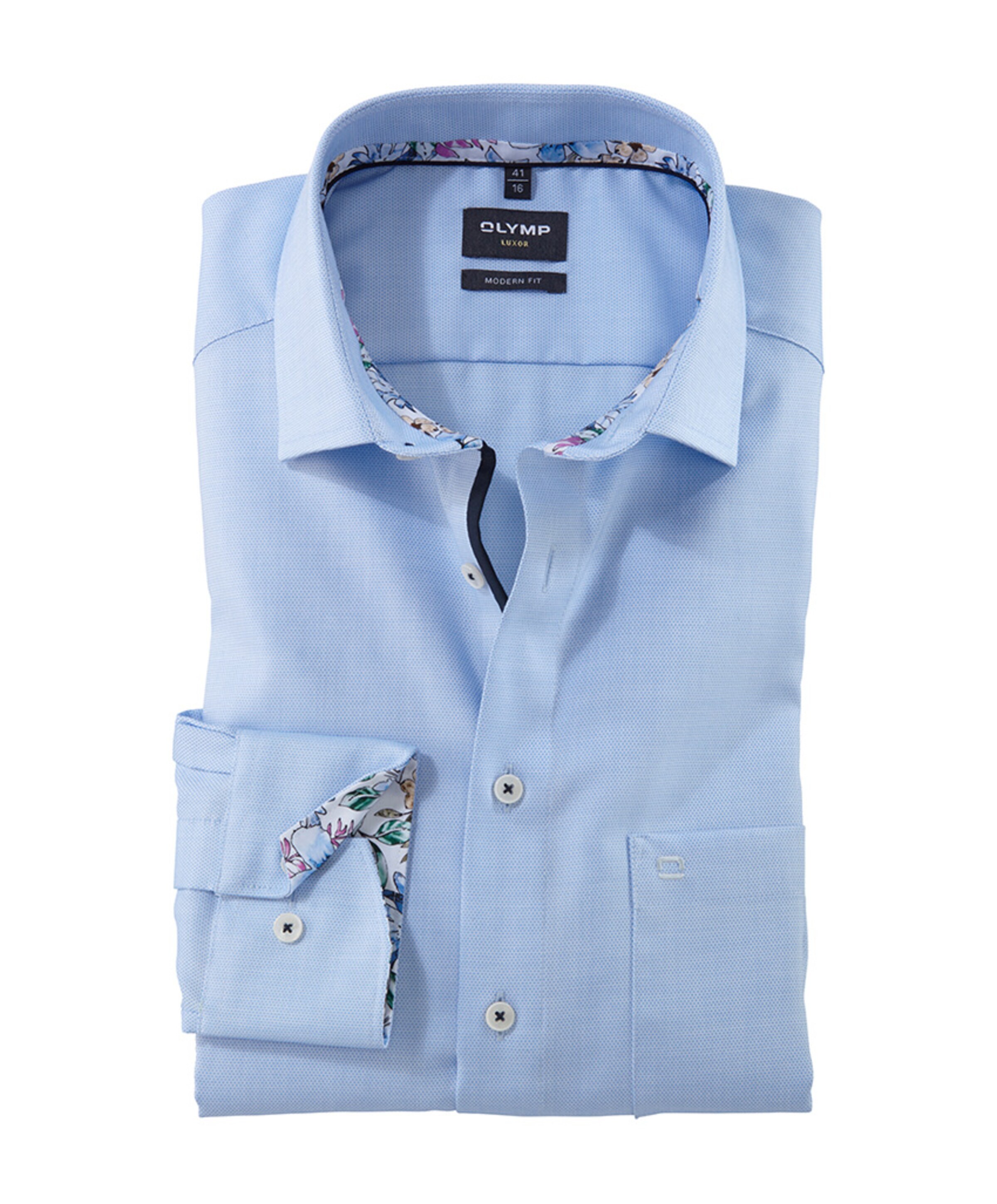 Overhemd lange mouw blauw