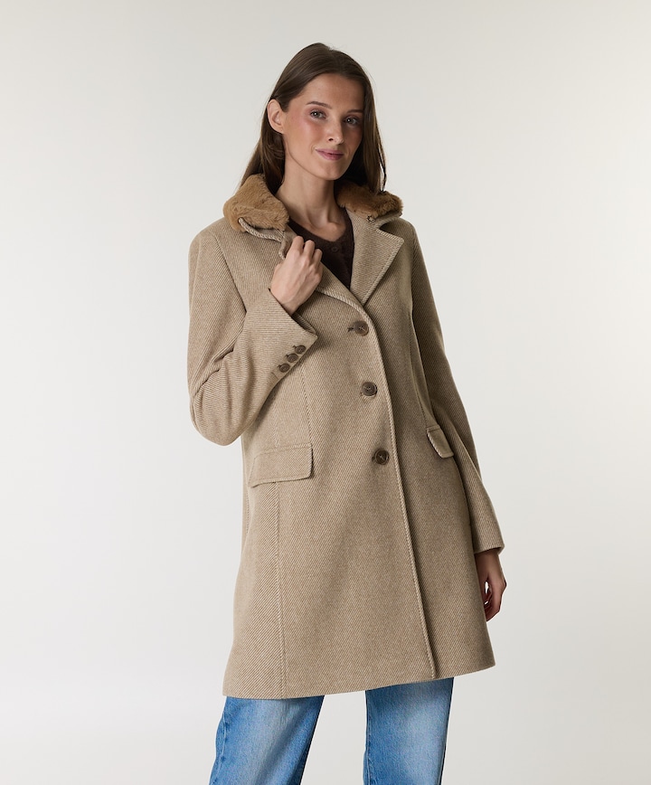 Dames jas beige