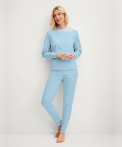 Dames pyjamaset blauw