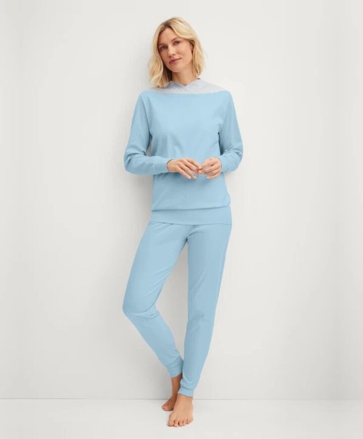 Dames pyjamaset blauw