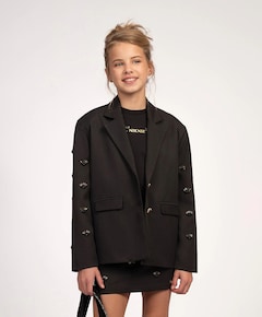 Meisjes blazer zwart