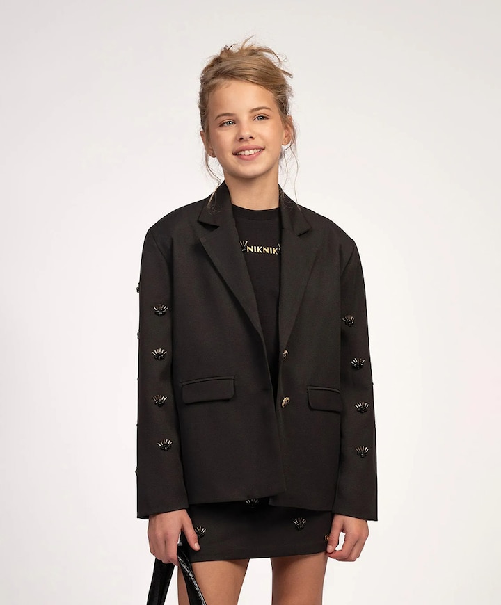 Meisjes blazer zwart