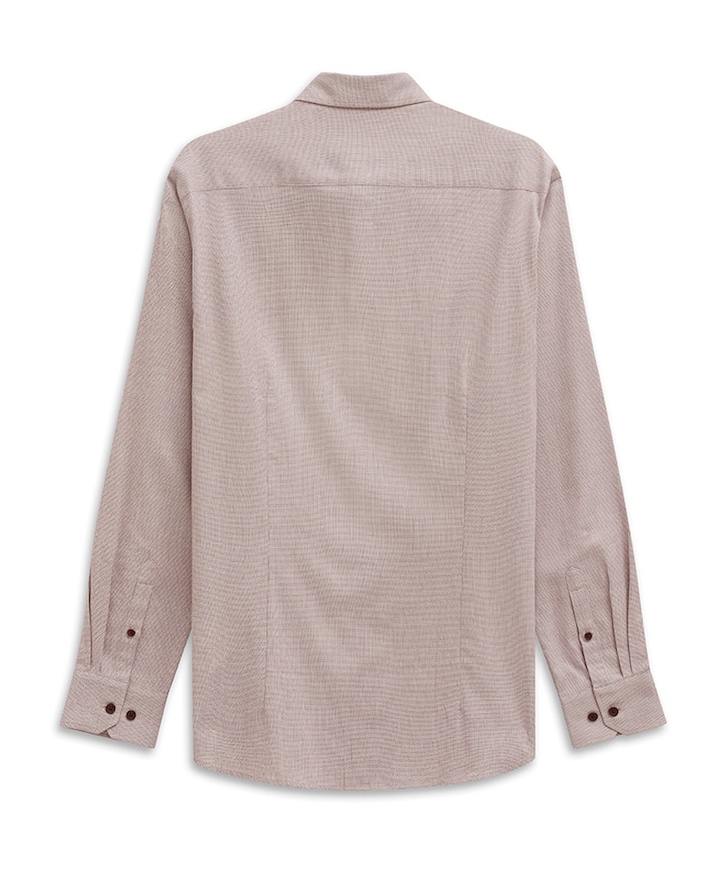 Overhemd lange mouw beige