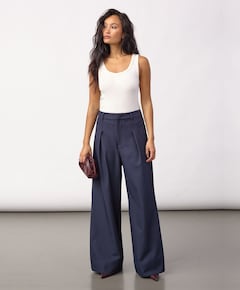 LunaCC Pleat dames broek blauw