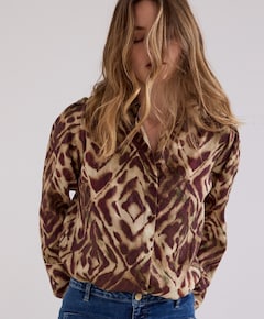 Dames blouse bruin
