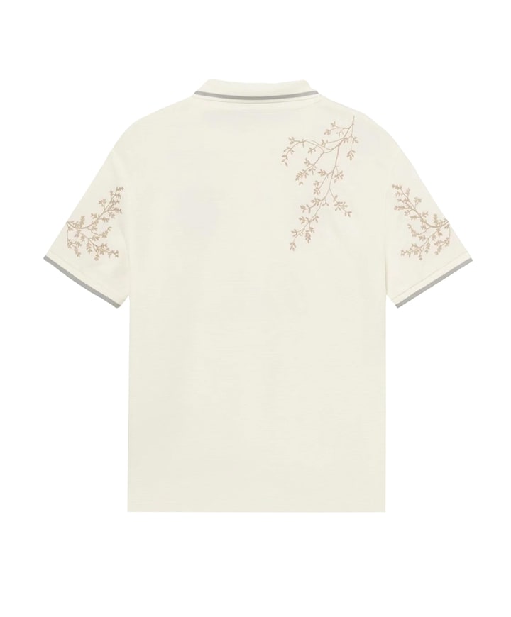 Heren polo ecru