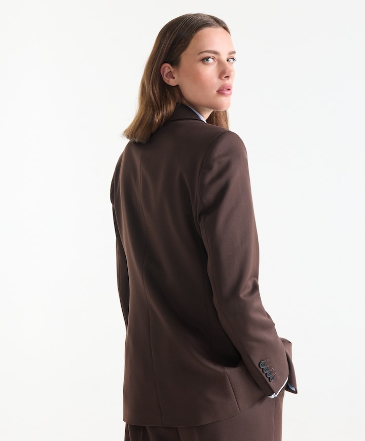 Dames blazer bruin