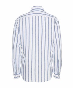 Heren overhemd lange mouw blauw