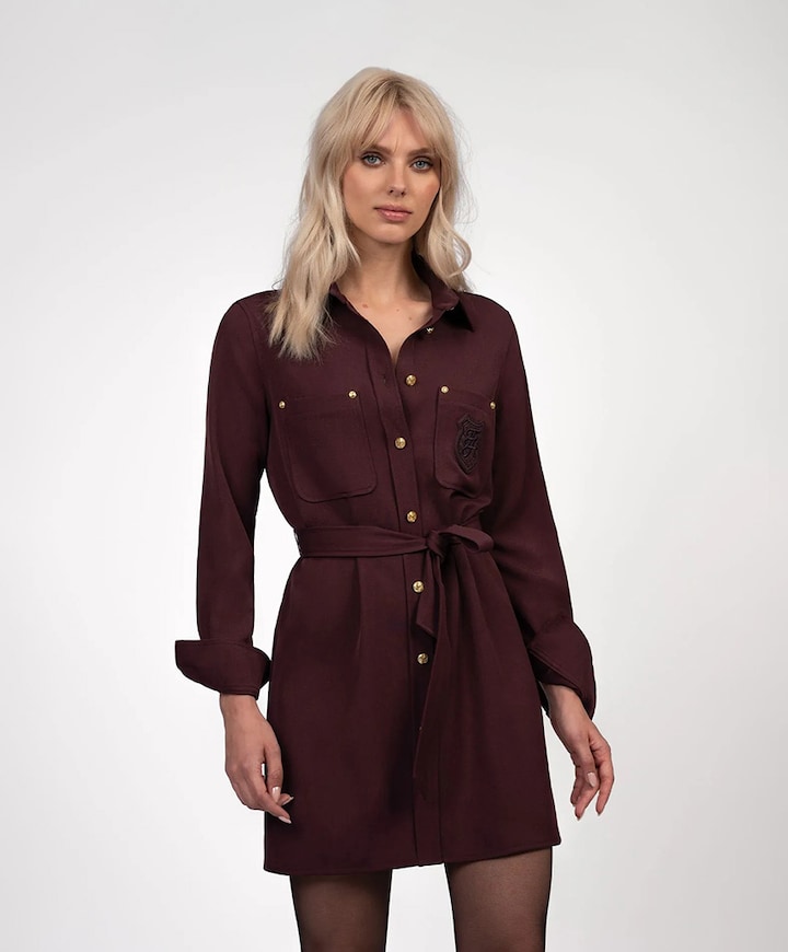 Dames jurk bordeaux