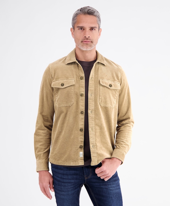Heren overshirt beige
