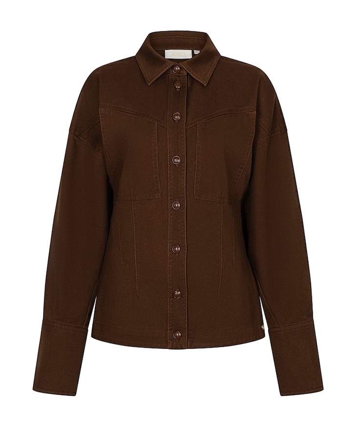 Dames blouse bruin