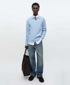 Heren polo blauw