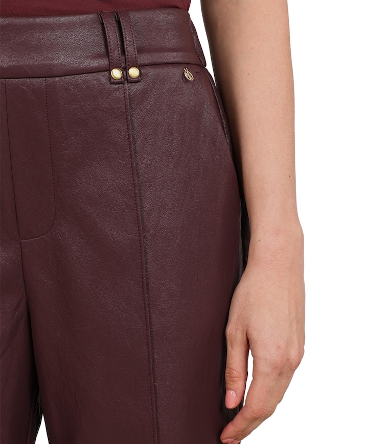 Jill PU dames broek rood