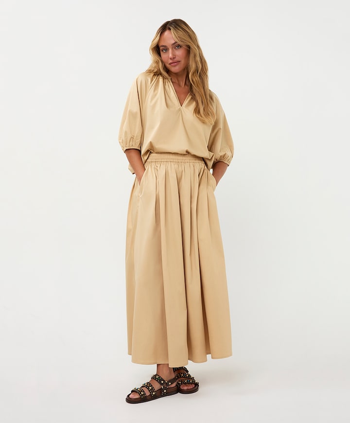 Dames blouse beige