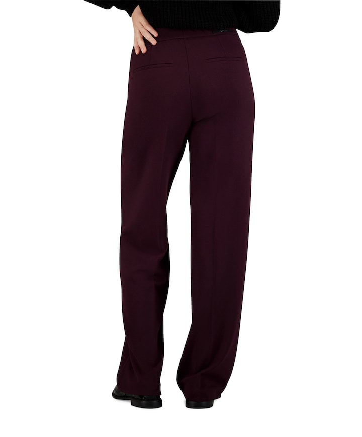 Wide leg Feminine dames broek bordeaux