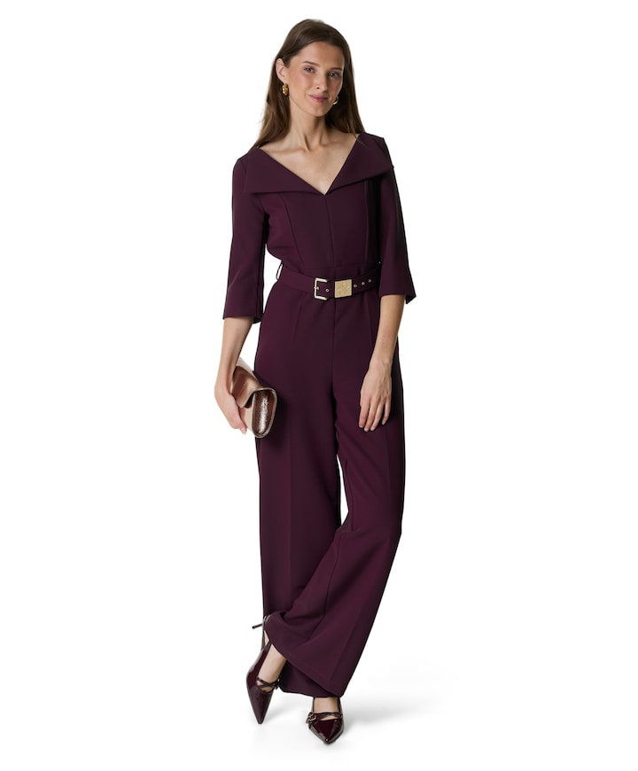 dames jumpsuit bordeaux