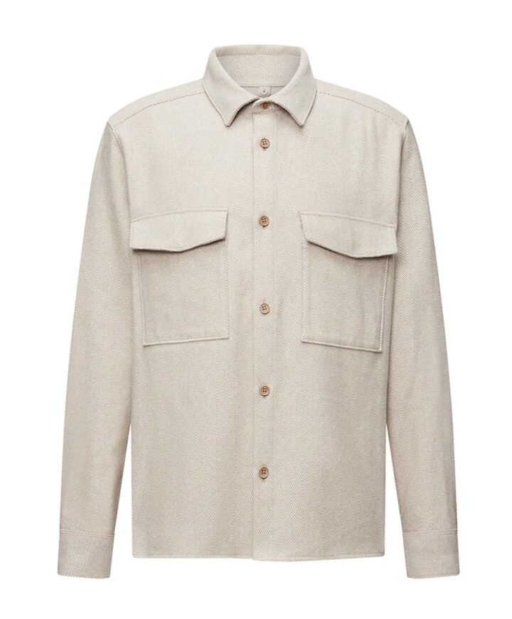 Heren overshirt beige