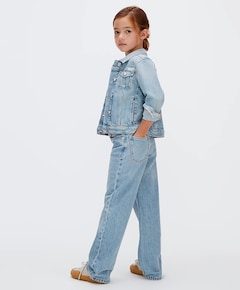 HR WIDE LEG DANTE WASH meisjes jeans blauw