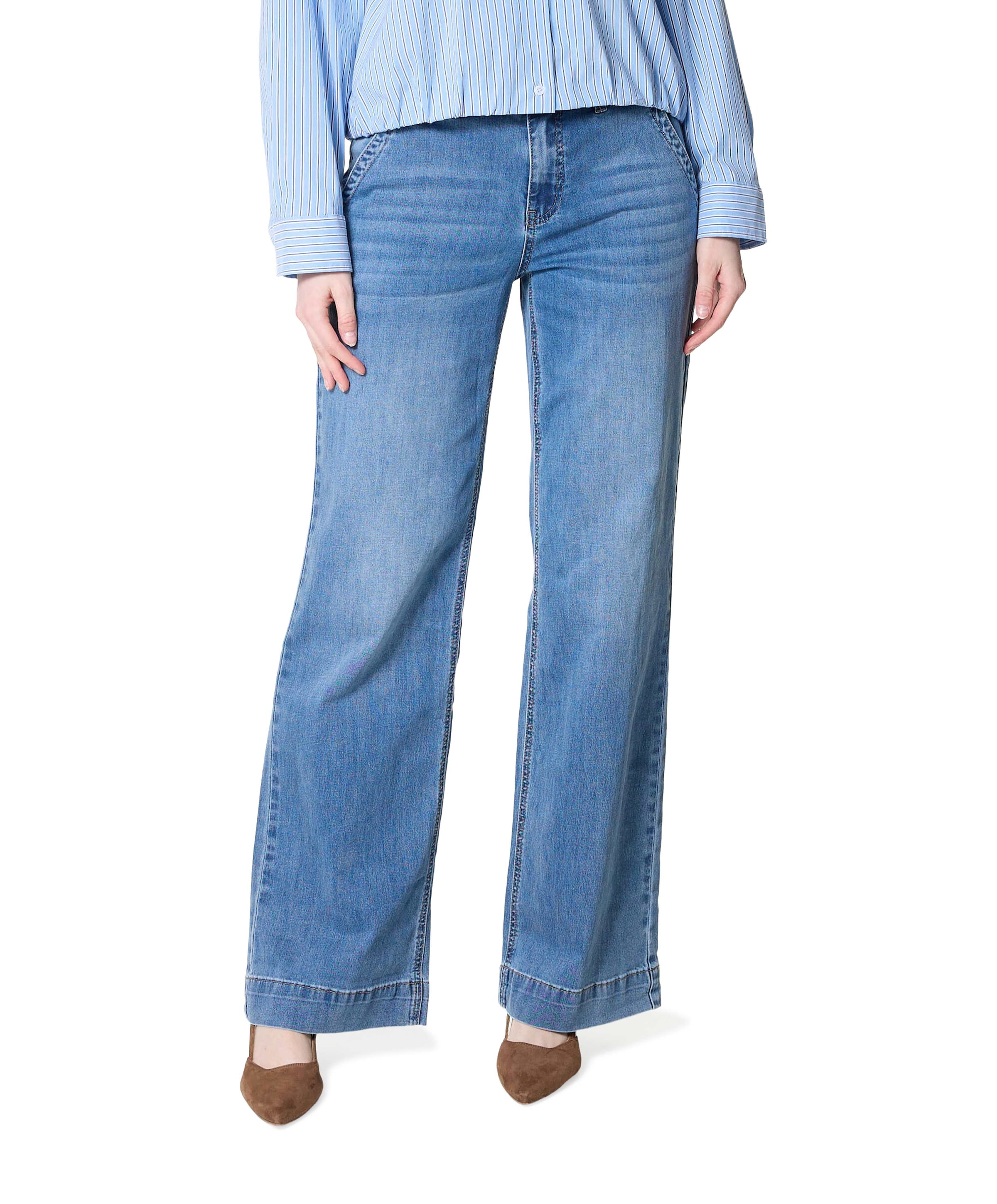 Colette Slanted Pockets Stone used dames jeans blauw
