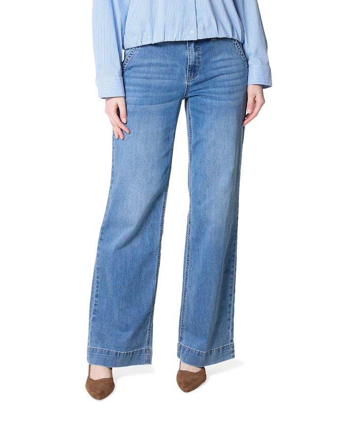 Colette Slanted Pockets Stone used dames jeans blauw