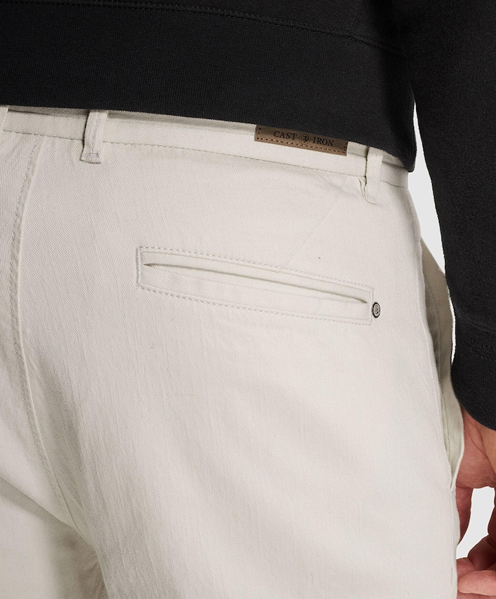 RELAXED CHINO SLUB STRUCTURE heren broek beige