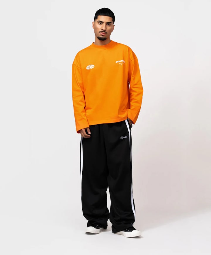 Uniseks longsleeve oranje