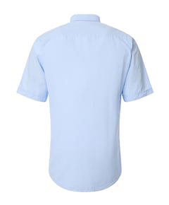 Heren overhemd korte mouw blauw