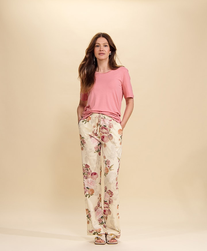 Dames pyjamatop roze