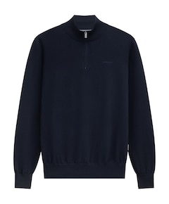 Heren trui met rits blauw