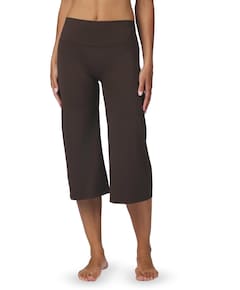 Lauri Wide dames capri broek bruin