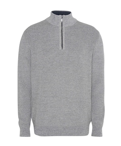 Heren trui met rits beige