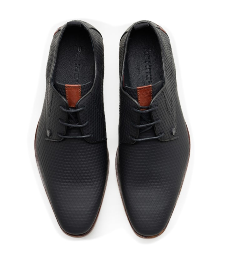 Greg triangle bf  heren veterschoenen zwart