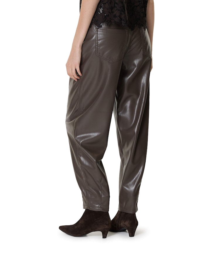 Mara Tapered Detail dames broek bruin
