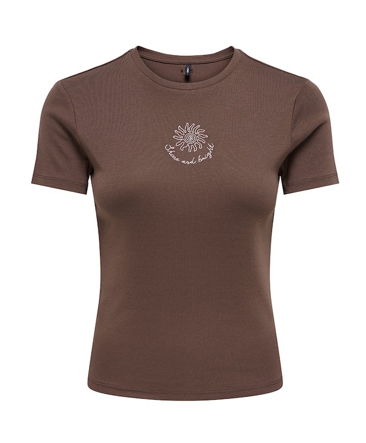 Dames T-shirt bruin